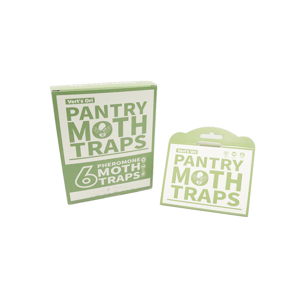 Vert's Ori Pantry Moth Trap, Non-Toxic with No Insecticides, Sticky Glue Trap with Pheromones, Safe for Food and Cupboard (6 Pack)